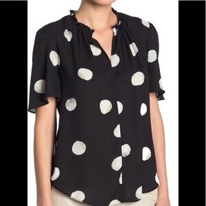 T Tahari ruffle trim top NWT